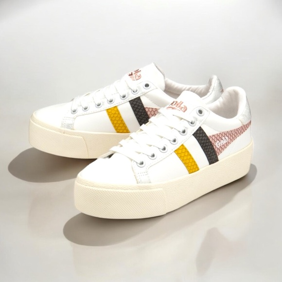 Gola Shoes - Gola Orchid Platform Trident Snake in White/Pink/Sun Women’s Size 8